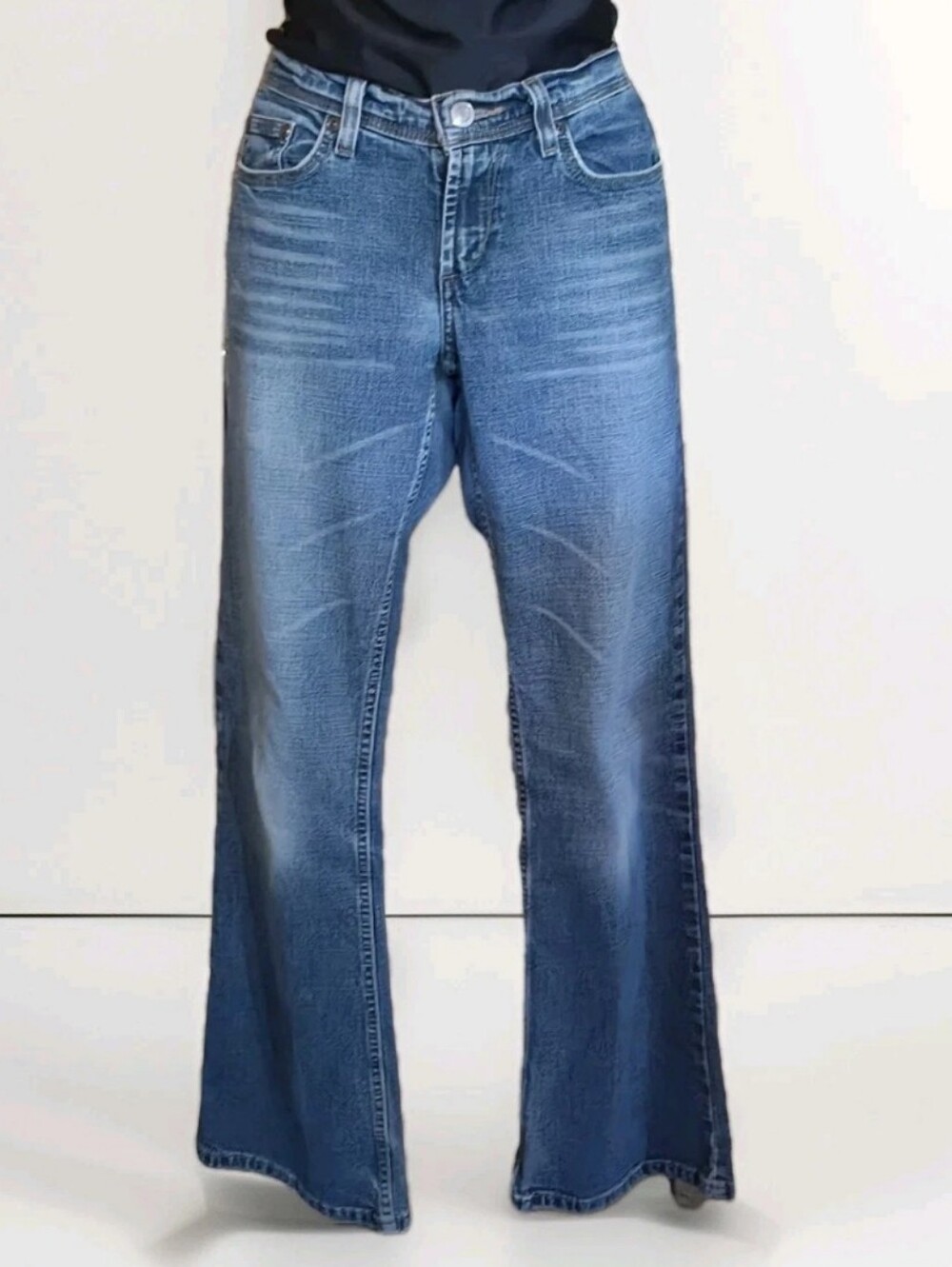 Express Y2K Jeans Womens 4R Blue Denim Flare Low Slung Sarula